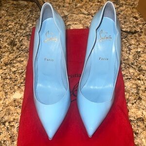 Christian Louboutins blue.